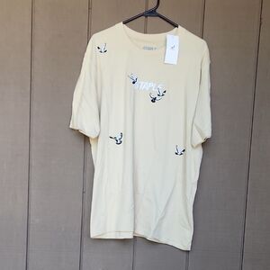 Staple Beige Tee with Bird Design